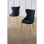 Casa si Gradina - Mobilier - Scaune si fotolii - Scaune - Set scaune (4 bucăți) Hanah Home, placaj, 45 x 46 x 91 cm, antracit/auriu, 240CHR1817 - Infinity.ro
