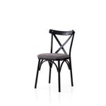 Casa si Gradina - Mobilier - Scaune si fotolii - Scaune - Set scaune (2 bucăți) Hanah Home, PAL melaminat, 42 x 40 x 81 cm, negru/gri, 974NMB1888 - Infinity.ro