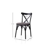 Casa si Gradina - Mobilier - Scaune si fotolii - Scaune - Set scaune (2 bucăți) Hanah Home, PAL melaminat, 42 x 40 x 81 cm, negru/gri, 974NMB1888 - Infinity.ro