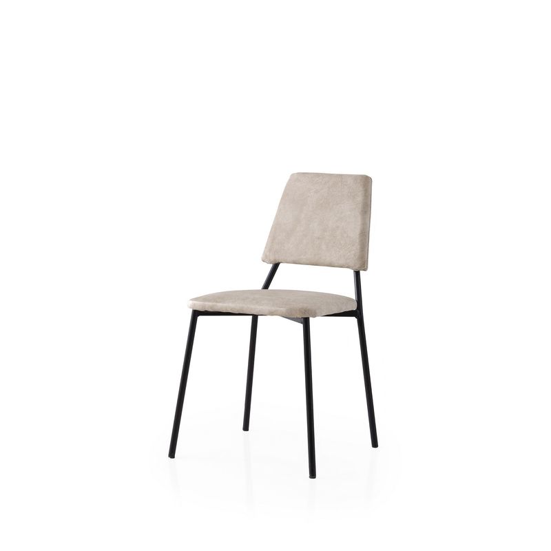 Casa si Gradina - Mobilier - Scaune si fotolii - Scaune - Set scaune (2 bucăți) Hanah Home, PAL melaminat, 42.5 x 54 x 77.5 cm, negru/ecru, 974NMB1903 - Infinity.ro