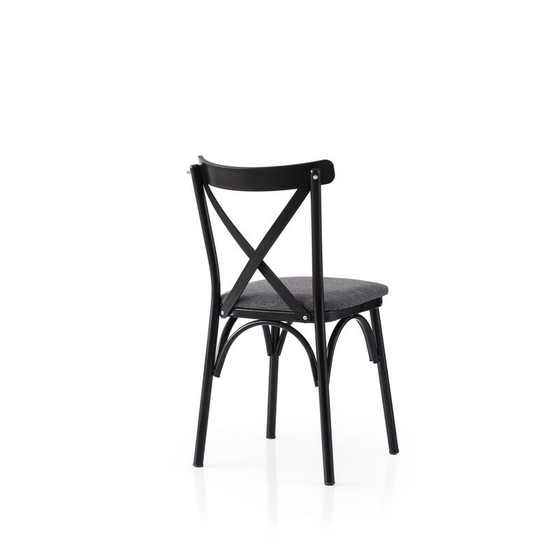 Casa si Gradina - Mobilier - Scaune si fotolii - Scaune - Set scaune (2 bucăți) Hanah Home, PAL melaminat, 42 x 40 x 81 cm, negru/antracit, 974NMB1886 - Infinity.ro