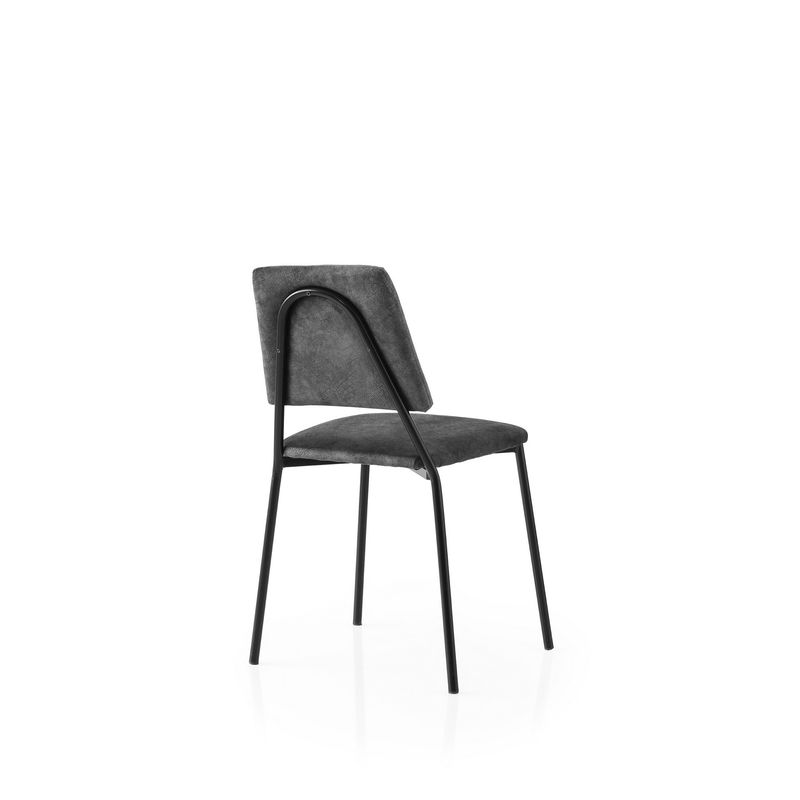 Casa si Gradina - Mobilier - Scaune si fotolii - Scaune - Set scaune (2 bucăți) Hanah Home, PAL melaminat, 42.5 x 54 x 77.5 cm, negru/antracit, 974NMB1906 - Infinity.ro