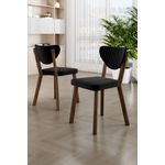 Casa si Gradina - Mobilier - Scaune si fotolii - Scaune - Set scaune (6 bucăți) Hanah Home, placaj, 45 x 46 x 86 cm, negru/maro, 240CHR1789 - Infinity.ro