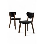 Casa si Gradina - Mobilier - Scaune si fotolii - Scaune - Set scaune (6 bucăți) Hanah Home, placaj, 45 x 46 x 86 cm, negru/maro, 240CHR1789 - Infinity.ro