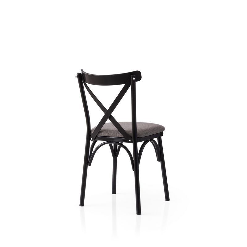Casa si Gradina - Mobilier - Scaune si fotolii - Scaune - Set scaune (2 bucăți) Hanah Home, PAL melaminat, 42 x 40 x 81 cm, negru/gri, 974NMB1888 - Infinity.ro