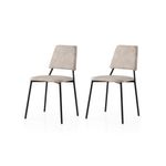 Casa si Gradina - Mobilier - Scaune si fotolii - Scaune - Set scaune (2 bucăți) Hanah Home, PAL melaminat, 42.5 x 54 x 77.5 cm, negru/ecru, 974NMB1903 - Infinity.ro