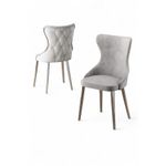 Casa si Gradina - Mobilier - Scaune si fotolii - Scaune - Set scaune (4 bucăți) Hanah Home, placaj, 45 x 46 x 91 cm, gri/chrome, 240CHR1825 - Infinity.ro