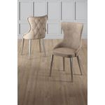 Casa si Gradina - Mobilier - Scaune si fotolii - Scaune - Set scaune (4 bucăți) Hanah Home, placaj, 45 x 46 x 91 cm, cappuccino/chrome, 240CHR1826 - Infinity.ro
