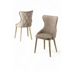 Casa si Gradina - Mobilier - Scaune si fotolii - Scaune - Set scaune (4 bucăți) Hanah Home, placaj, 45 x 46 x 91 cm, cappuccino/auriu, 240CHR1821 - Infinity.ro
