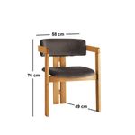 Casa si Gradina - Mobilier - Scaune si fotolii - Scaune - Scaun Hanah Home, placaj, 58 x 49 x 76 cm, stejar/antracit, 974NMB1763 - Infinity.ro