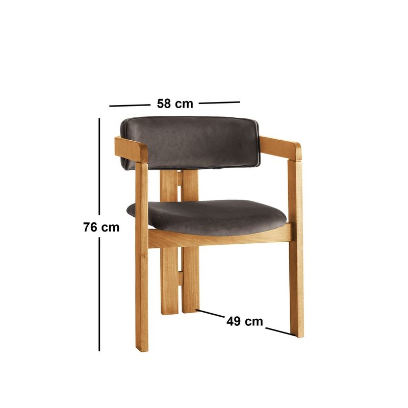 Casa si Gradina - Mobilier - Scaune si fotolii - Scaune - Scaun Hanah Home, placaj, 58 x 49 x 76 cm, stejar/antracit, 974NMB1763 - Infinity.ro