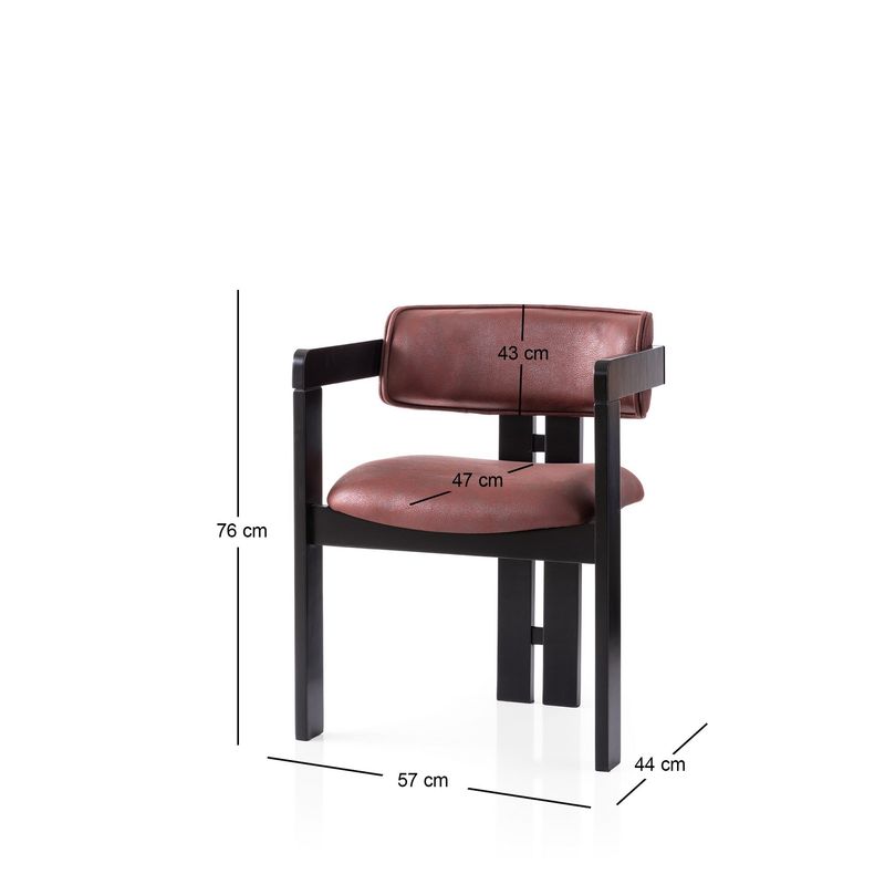Casa si Gradina - Mobilier - Scaune si fotolii - Scaune - Scaun Hanah Home, placaj, 57 x 44 x 76 cm, negru/roșu, 974NMB1850 - Infinity.ro