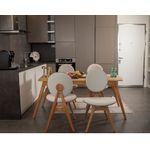 Casa si Gradina - Mobilier - Seturi de mobilier - Seturi mese si scaune - Set masă/scaune (5 bucăți) Hanah Home, MDF, 52 x 44 x 91 cm, stejar/bej, 998VOW2161 - Infinity.ro