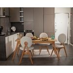 Casa si Gradina - Mobilier - Seturi de mobilier - Seturi mese si scaune - Set masă/scaune (5 bucăți) Hanah Home, MDF, 52 x 44 x 91 cm, stejar/bej, 998VOW2161 - Infinity.ro