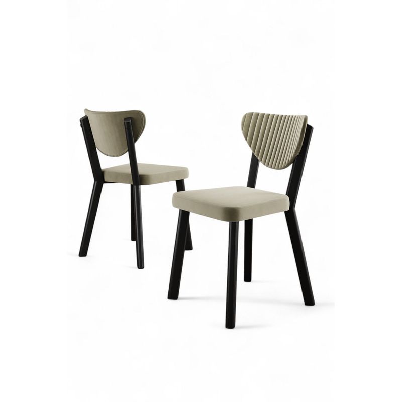 Casa si Gradina - Mobilier - Scaune si fotolii - Scaune - Set scaune (6 bucăți) Hanah Home, placaj, 45 x 46 x 86 cm, crem/negru, 240CHR1793 - Infinity.ro