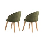 Casa si Gradina - Mobilier - Scaune si fotolii - Scaune - Set scaune (2 bucăți) Hanah Home, lemn, 48 x 58 x 86 cm, verde/deschis stejar, 566WYL1108 - Infinity.ro