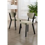 Casa si Gradina - Mobilier - Scaune si fotolii - Scaune - Set scaune (6 bucăți) Hanah Home, placaj, 45 x 46 x 86 cm, crem/negru, 240CHR1793 - Infinity.ro