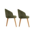 Casa si Gradina - Mobilier - Scaune si fotolii - Scaune - Set scaune (2 bucăți) Hanah Home, lemn, 48 x 58 x 86 cm, verde/deschis stejar, 566WYL1108 - Infinity.ro