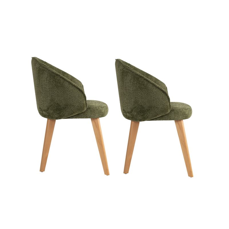 Casa si Gradina - Mobilier - Scaune si fotolii - Scaune - Set scaune (2 bucăți) Hanah Home, lemn, 48 x 58 x 86 cm, verde/deschis stejar, 566WYL1108 - Infinity.ro