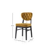 Casa si Gradina - Mobilier - Scaune si fotolii - Scaune - Set scaune (2 bucăți) Hanah Home, PAL melaminat, 47 x 52 x 88 cm, negru/muștar, 974NMB1889 - Infinity.ro