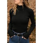 Fashion, accesorii si bijuterii - Femei - Imbracaminte femei - Pulovere femei - Pulover femei Jumeon, 30% lână și 70% acrilic, negru, 215XHN1629 - Infinity.ro