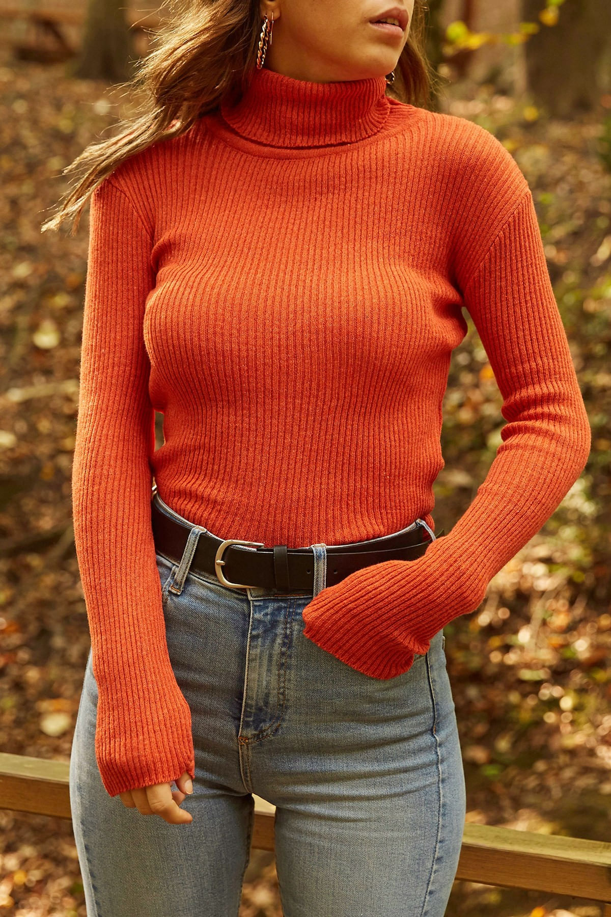 Pulover femei Jumeon, 30% lână și 70% acrilic, coral, 215XHN2875 - standard