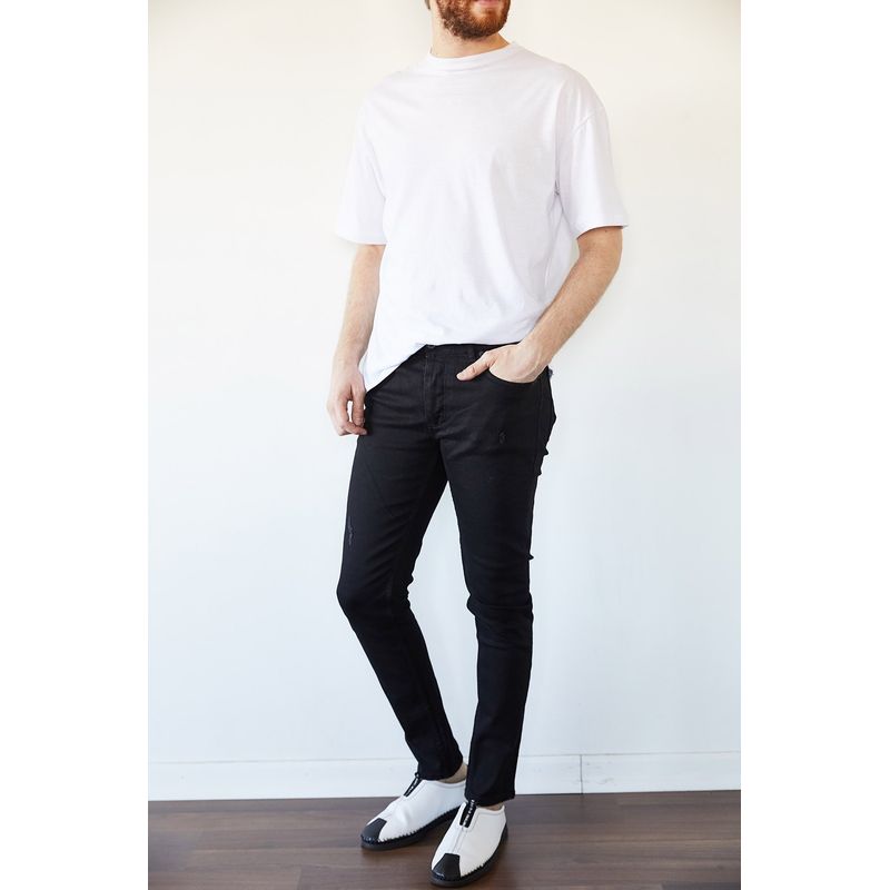 Fashion, accesorii si bijuterii - Barbati - Imbracaminte - Pantaloni barbati - Pantaloni bărbați Jumeon, 98% bumbac, negru, 214XHN1129 - 30 - Infinity.ro