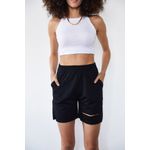 Fashion, accesorii si bijuterii - Femei - Imbracaminte femei - Pantaloni femei - Pantaloni scurți femei Jumeon, 65% bumbac și 35% poliester, negru, 215XHN1319 - S - Infinity.ro