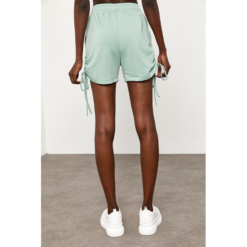 Fashion, accesorii si bijuterii - Femei - Imbracaminte femei - Pantaloni femei - Pantaloni scurți femei Jumeon, 65% bumbac, albastru, 215XHN1321 - S - Infinity.ro
