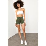 Fashion, accesorii si bijuterii - Femei - Imbracaminte femei - Pantaloni femei - Pantaloni scurți femei Jumeon, 70% bumbac și 30% poliester, kaki, 215XHN1334 - L - Infinity.ro