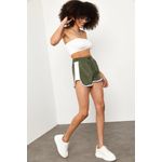 Fashion, accesorii si bijuterii - Femei - Imbracaminte femei - Pantaloni femei - Pantaloni scurți femei Jumeon, 70% bumbac și 30% poliester, kaki, 215XHN1334 - S - Infinity.ro