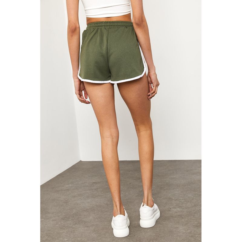 Fashion, accesorii si bijuterii - Femei - Imbracaminte femei - Pantaloni femei - Pantaloni scurți femei Jumeon, 70% bumbac și 30% poliester, kaki, 215XHN1334 - S - Infinity.ro