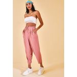 Fashion, accesorii si bijuterii - Femei - Imbracaminte femei - Pantaloni femei - Pantaloni femei Jumeon, 100% bumbac, roz pudrat, 215XHN1941 - XL - Infinity.ro