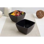 Casa si Gradina - Bucatarie si vesela - Vesela si tacamuri - Farfurii si boluri - Set boluri sticlă (2 bucăți) Hermia, sticlă, 24 x 24 x 10.7 cm, negru, 896PBH1703 - Infinity.ro