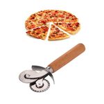 Casa si Gradina - Bucatarie si vesela - Ustensile bucatarie - Feliatoare si taietoare manuale - Tăietor pizza Hermia, lemn, 15 x 7 cm, multicolor, 196RWE3704 - Infinity.ro