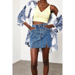 Fashion, accesorii si bijuterii - Femei - Imbracaminte femei - Camasi si bluze femei - Kimono Jumeon, 100% vâscoză, alb și albastru, 215XHN1282 - L - Infinity.ro