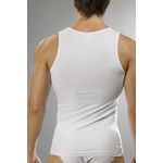 Fashion, accesorii si bijuterii - Barbati - Lenjerie si pijamale barbati - Lenjerie intima barbati - Maiou bărbați Jumeon, 100% bumbac, alb, 190MRE1145 - S - Infinity.ro