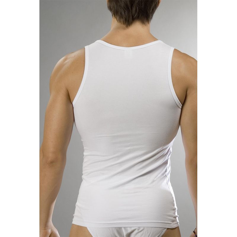 Fashion, accesorii si bijuterii - Barbati - Lenjerie si pijamale barbati - Lenjerie intima barbati - Maiou bărbați Jumeon, 100% bumbac, alb, 190MRE1145 - S - Infinity.ro