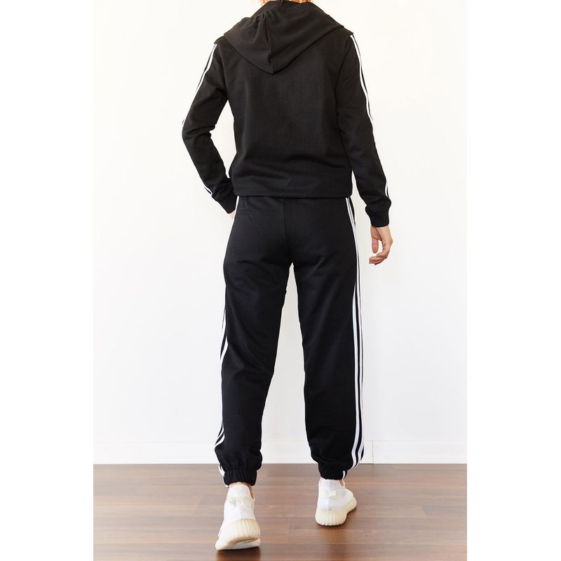 Fashion, accesorii si bijuterii - Femei - Imbracaminte femei - Costume si compleuri femei - Set pantaloni trening femei Jumeon, 70% bumbac și 30% poliester, negru, 215XHN1168 - L - Infinity.ro