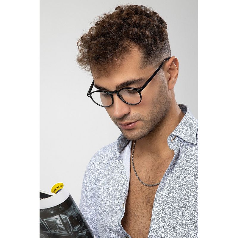Ingrijire personala si Cosmetice - Sanatate si wellness - Optica medicala - Rame ochelari - Ochelari de vedere bărbați Jumeon, sticlă, 52 mm, negru, 761WNA1468 - Infinity.ro