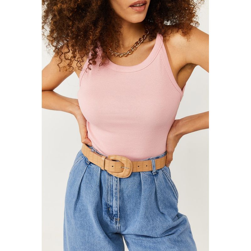 Fashion, accesorii si bijuterii - Femei - Imbracaminte femei - Camasi si bluze femei - Bluză femei Jumeon, 70% bumbac și 30% poliester, roz pudrat, 215XHN1141 - L - Infinity.ro