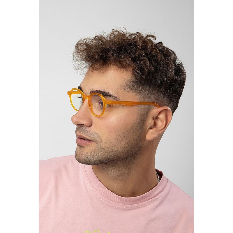 Ingrijire personala si Cosmetice - Sanatate si wellness - Optica medicala - Ochelari de vedere - Ochelari de vedere bărbați Jumeon, sticlă, 48 mm, portocaliu, 761WNA1449 - Infinity.ro