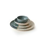 Casa si Gradina - Bucatarie si vesela - Vesela si tacamuri - Vesela pentru servire - Set veselă (24 bucăți) Hermia, ceramică vitrificată, verde și crem, 275KRM2413 - Infinity.ro