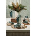 Casa si Gradina - Bucatarie si vesela - Vesela si tacamuri - Vesela pentru servire - Set veselă (24 bucăți) Hermia, ceramică vitrificată, verde și crem, 275KRM2413 - Infinity.ro