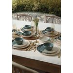 Casa si Gradina - Bucatarie si vesela - Vesela si tacamuri - Vesela pentru servire - Set veselă (24 bucăți) Hermia, ceramică vitrificată, verde și crem, 275KRM2413 - Infinity.ro