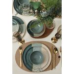Casa si Gradina - Bucatarie si vesela - Vesela si tacamuri - Vesela pentru servire - Set veselă (24 bucăți) Hermia, ceramică vitrificată, verde și crem, 275KRM2413 - Infinity.ro