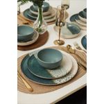 Casa si Gradina - Bucatarie si vesela - Vesela si tacamuri - Vesela pentru servire - Set veselă (24 bucăți) Hermia, ceramică vitrificată, verde și crem, 275KRM2413 - Infinity.ro