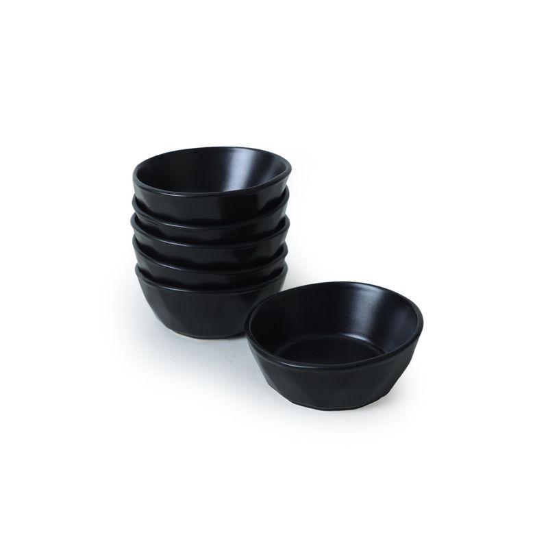 Casa si Gradina - Bucatarie si vesela - Vesela si tacamuri - Farfurii si boluri - Set boluri aperitiv (6 bucăți) Hermia, ceramică vitrificată, negru, 275KRM2429 - Infinity.ro