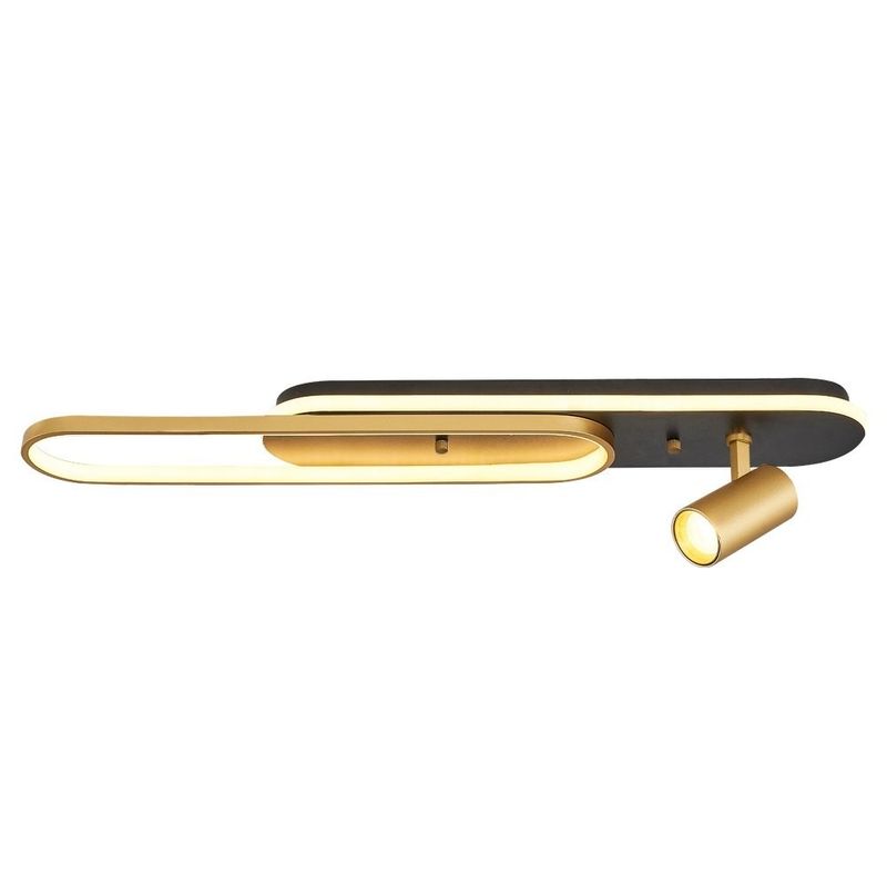 Casa si Gradina - Corpuri si surse de iluminat - Plafoniere, aplice si spoturi - Aplică perete Opviq, metal, 84 x 13 x 14 cm, negru/auriu, 701CHD1560 - Infinity.ro