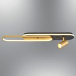 Casa si Gradina - Corpuri si surse de iluminat - Plafoniere, aplice si spoturi - Aplică perete Opviq, metal, 84 x 13 x 14 cm, negru/auriu, 701CHD1560 - Infinity.ro